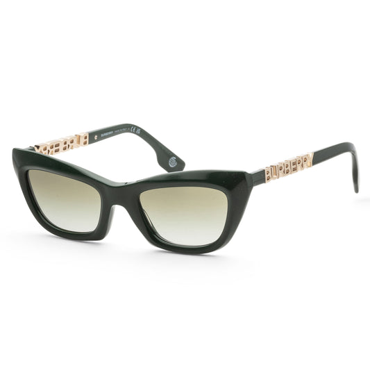 title:Burberry Women's 51mm Green Sunglasses BE4409-40388E-51;color:Green frame, Clear Gradient Dark Green lens