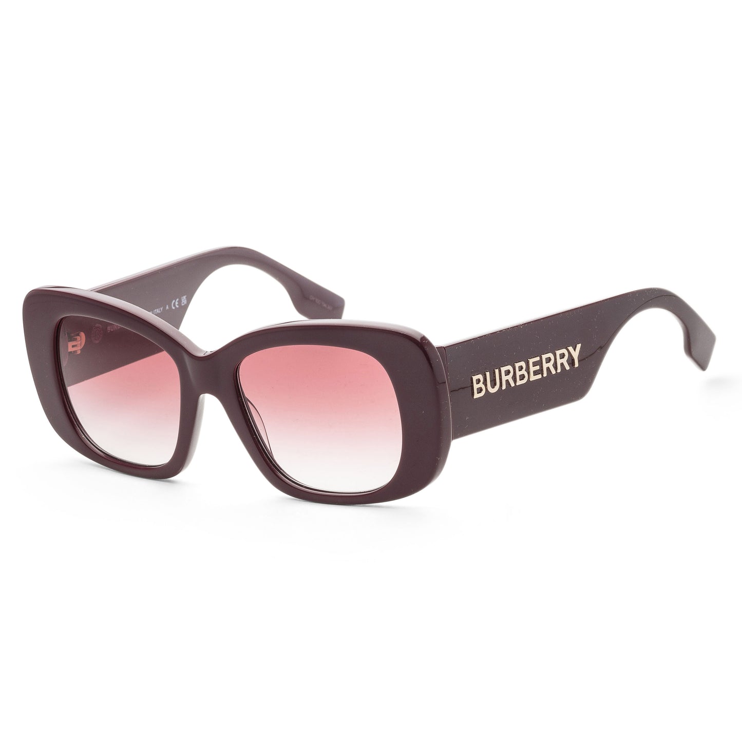 title:Burberry Women's 52mm Bordeaux Sunglasses BE4410-39798H-52;color:Bordeaux frame, Clear Gradient Dark Violet lens