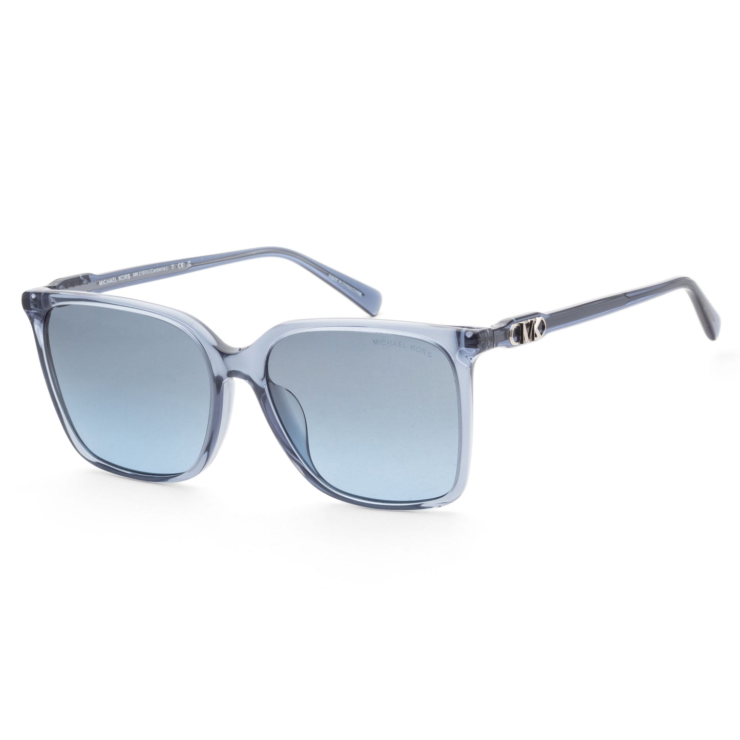 title:Michael Kors Women's 56mm Blue Transparent Sunglasses MK2197U-39568F-56;color:Blue Transparent frame, Blue Gradient lens