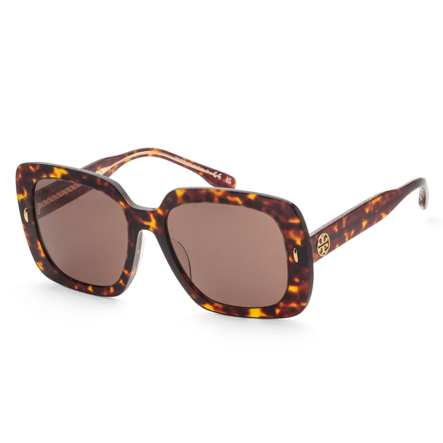 title:Tory Burch Women's 58mm Dark Tortoise Sunglasses TY7193F-172873-58;color:Dark Tortoise frame, Dark Brown lens