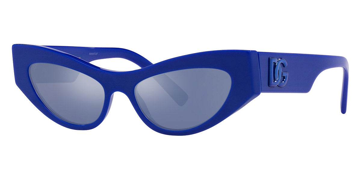 title:Dolce & Gabbana Women's 52mm Blue Sunglasses DG4450-31191U-52;color:Blue frame, Dark Blue Mirror Silver lens