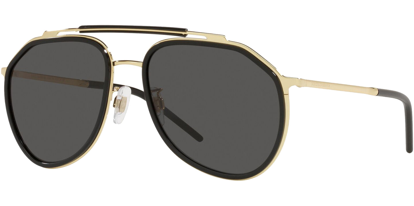 title:Dolce & Gabbana Men's 57mm Gold Havana Sunglasses DG2277-26696-57;color:Gold Havana frame, Dark Brown lens