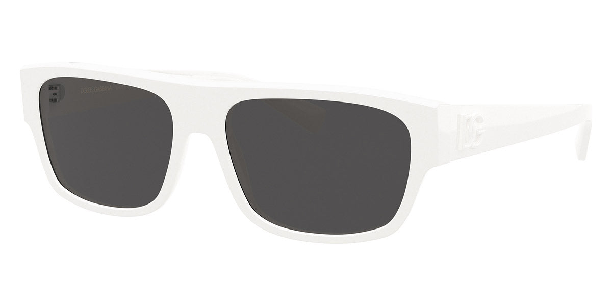 title:Dolce & Gabbana Men's 57mm White Sunglasses DG4455-331287-57;color:White frame, Dark Grey lens