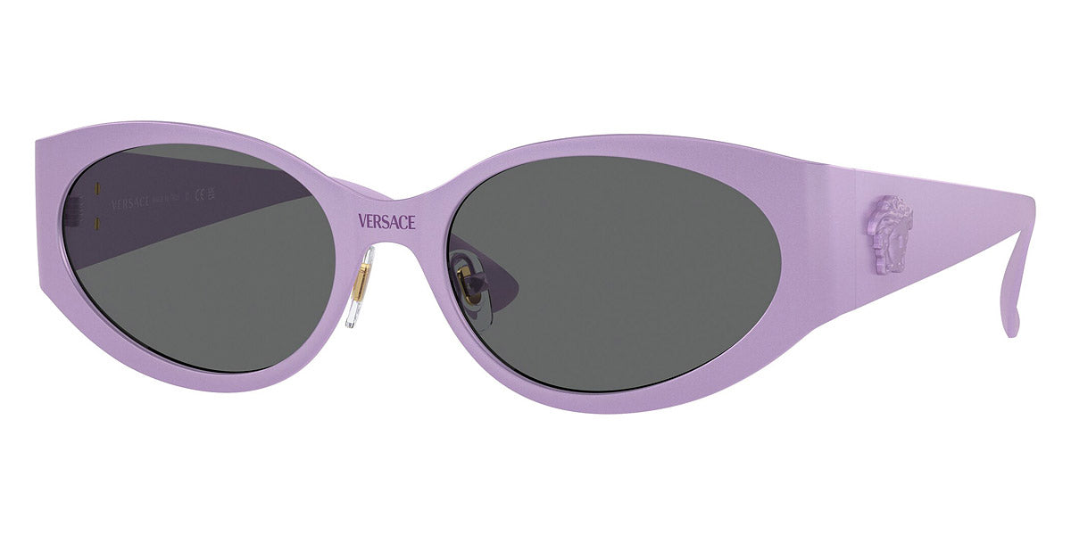 title:Versace Women's 56mm Violet Sunglasses VE2263-150287-56;color:Violet frame, Dark Grey lens