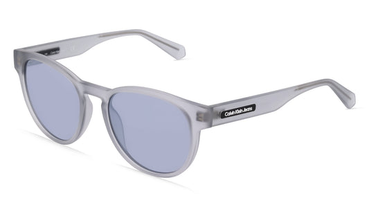 title:Calvin Klein Unisex 53mm Crystal Clear Sunglasses CKJ22609S-971;color:Crystal Clear frame, Smoke lens