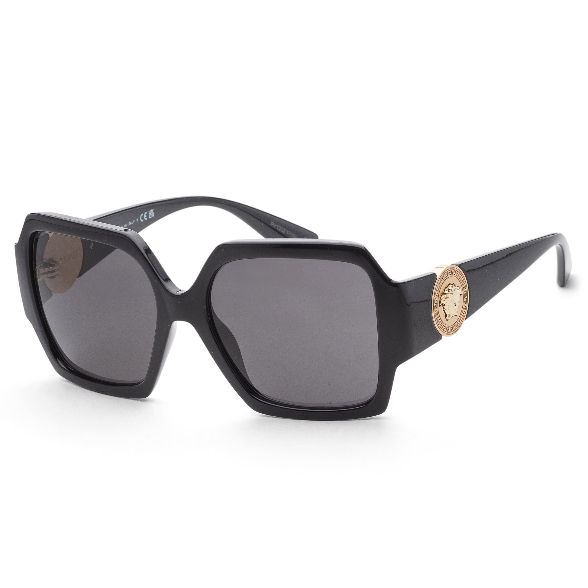 title:Versace Women's 56mm Black Sunglasses VE4453-GB1-87-56;color:Black frame, Dark Grey lens