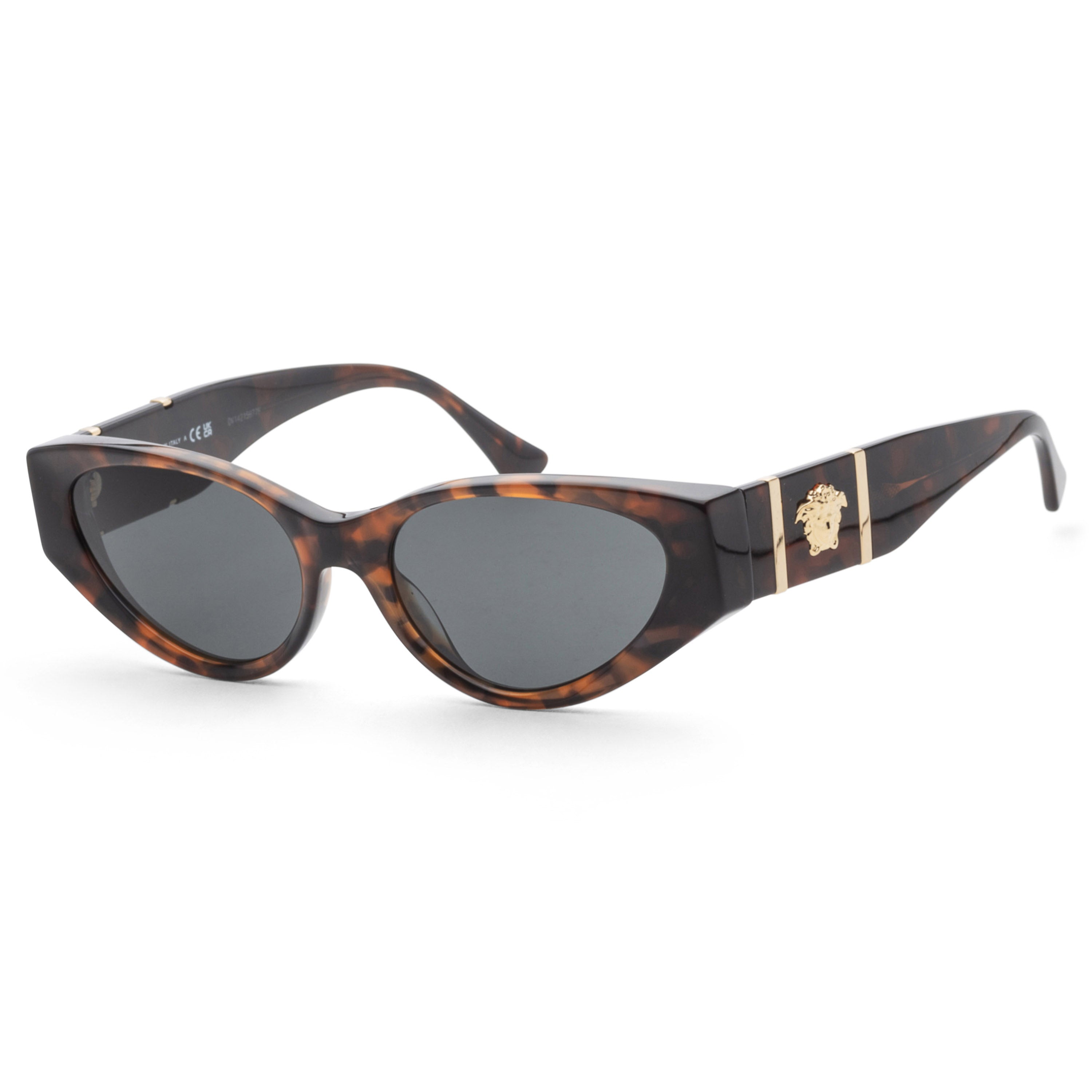 title:Versace Women's 55mm Havana Sunglasses VE4454-542987-55;color:Havana frame, Dark Grey lens