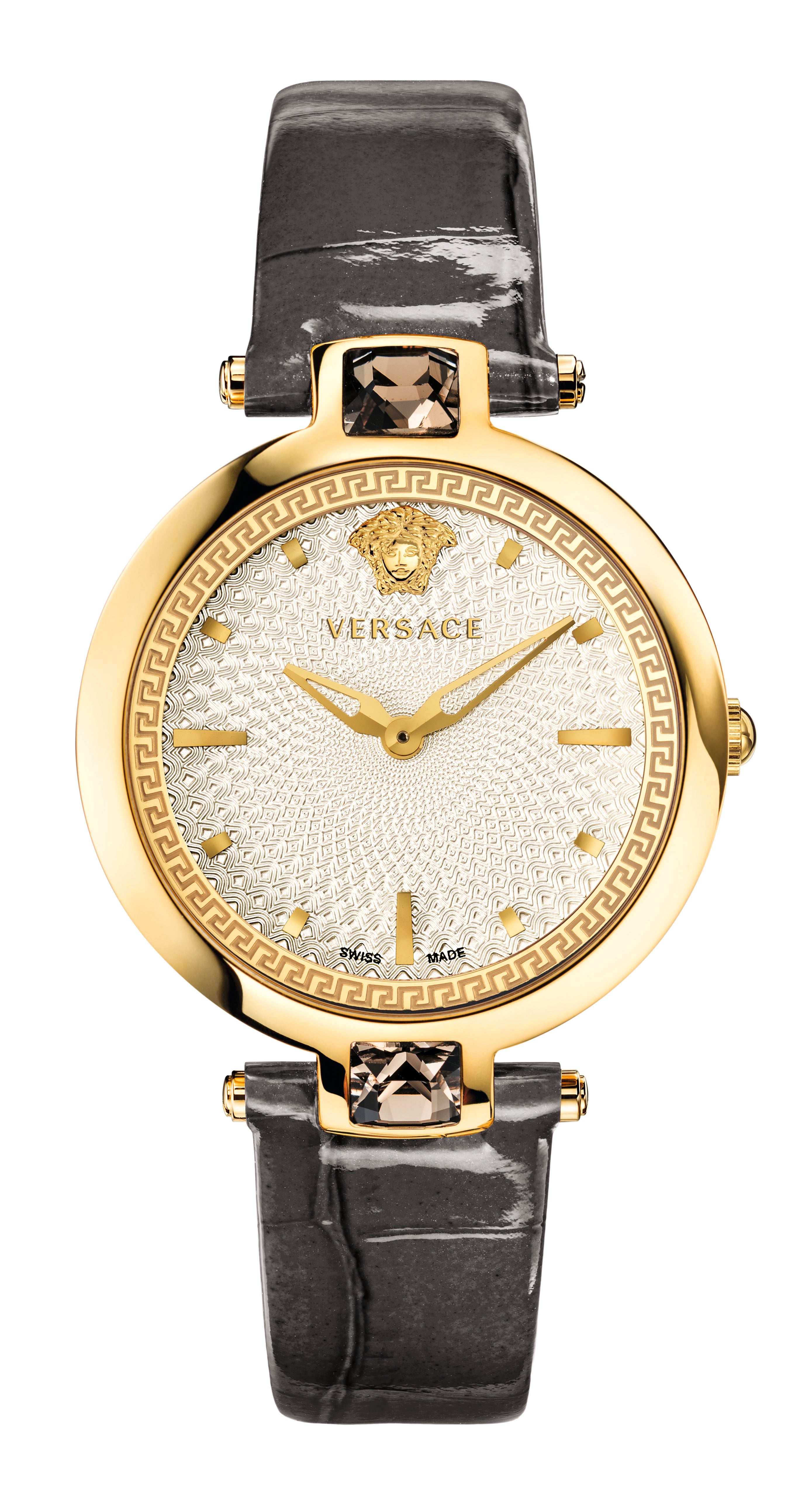 title:Versace Women's Crystal Gleam 36.5mm Quartz Watch VAN060016;color:Grey