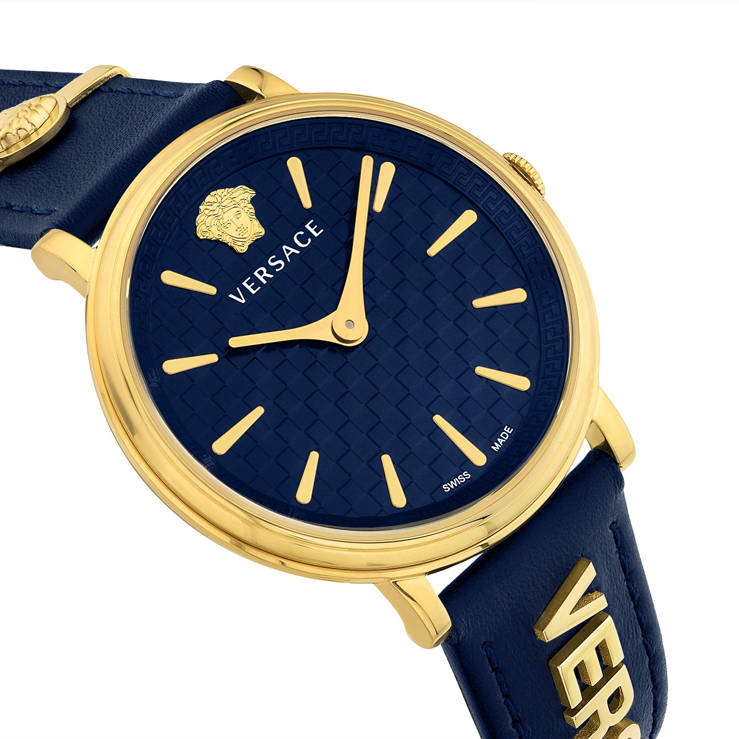 title:Versace Women's V-Circle 38mm Quartz Watch VE8104522;color:Blue