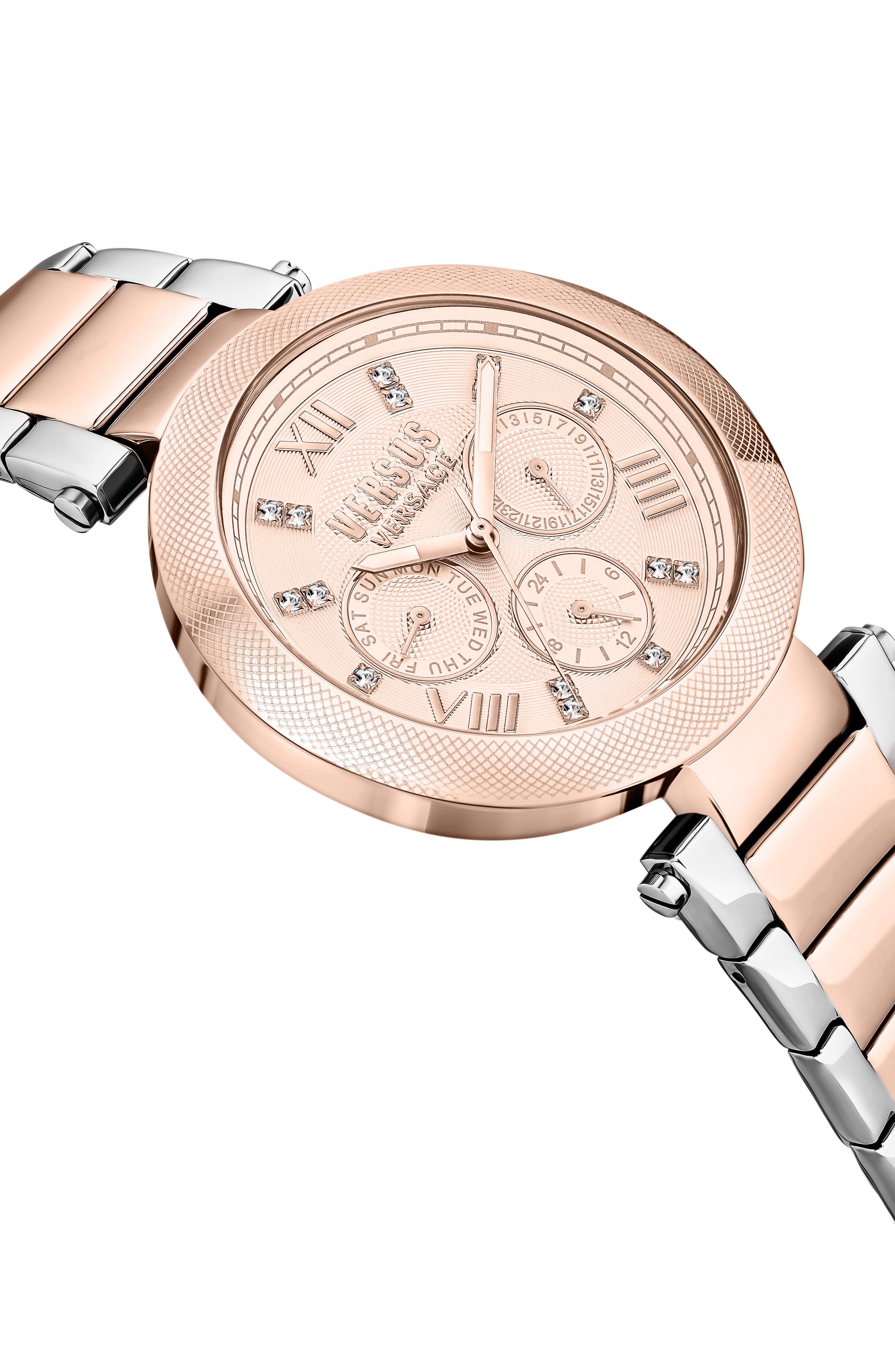 title:Versus Versace Women's Camden Market 38mm Quartz Watch VSPCA6221;color:Silver and Rose Gold