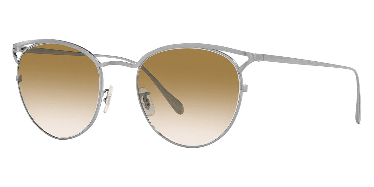 title:Oliver Peoples Women's 52mm Brushed Silver Sunglasses OV1319T-5254-52;color:Brushed Silver frame, Honey Gradient lens