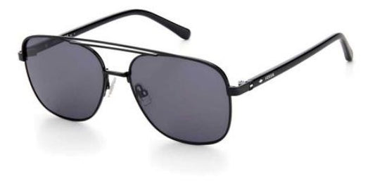 title:Fossil Men's 56mm Black Sunglasses FOS2109GS-0807-IR;color:Black frame, Grey lens