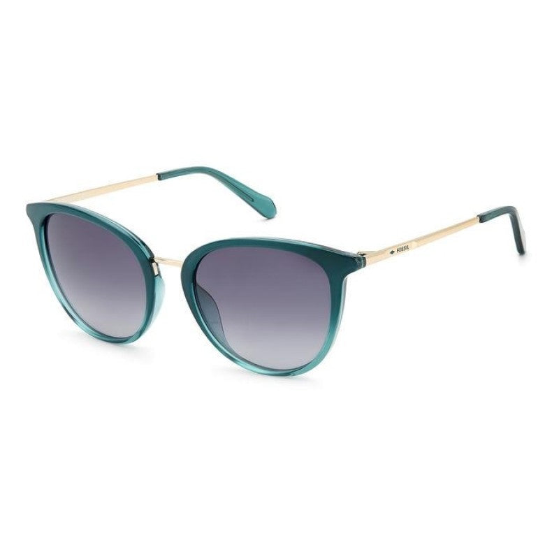 title:Fossil Women's 55mm Blue Sunglasses FOS2117GS-0PJP-9O;color:Blue frame, Grey lens