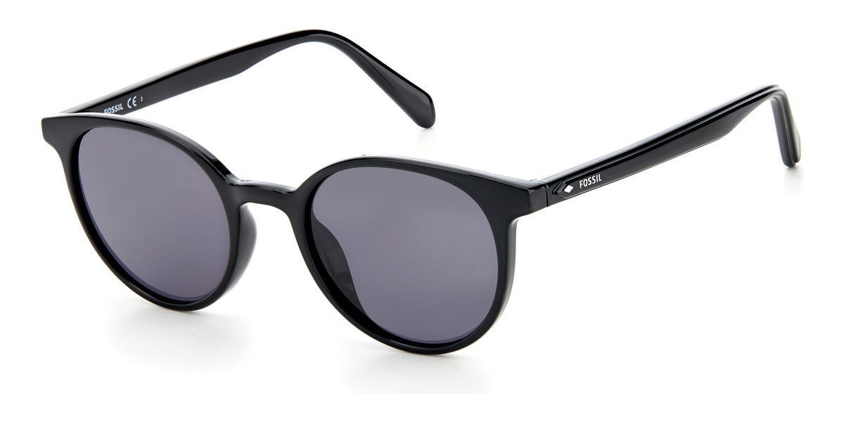 title:Fossil Men's 49mm Black Sunglasses FOS3115GS-0807-IR;color:Black frame, Grey lens