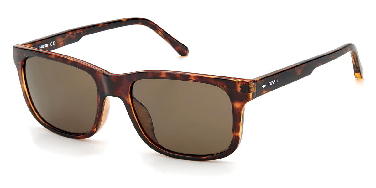 title:Fossil Men's 55mm Havana Sunglasses FOS3119GS-0086-70;color:Havana frame, Brown lens