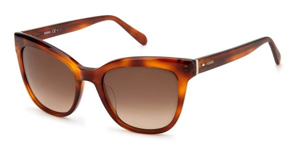 title:Fossil Women's 53mm Havana Sunglasses FOS2111S-0086-HA;color:Havana frame, Brown lens