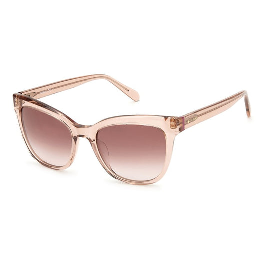 title:Fossil Women's 53mm Crystal Pink Sunglasses FOS2111S-03DV-HA;color:Crystal Pink frame, Brown lens