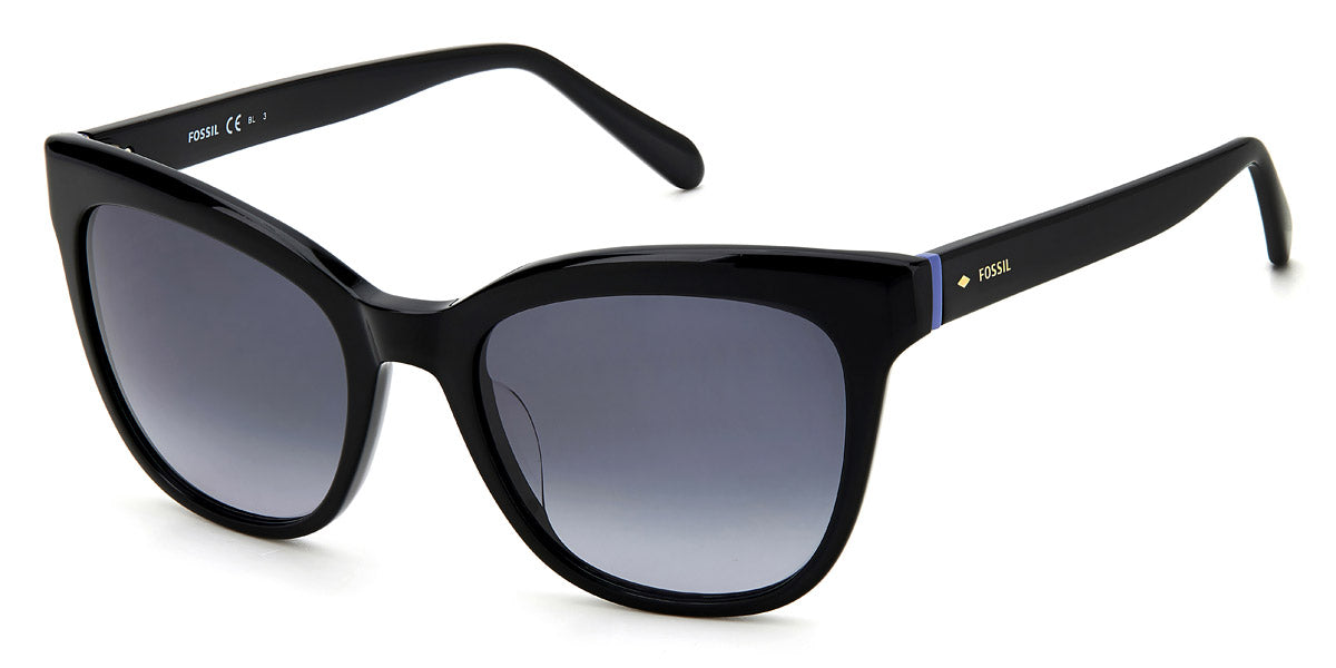 title:Fossil Women's 53mm Black Sunglasses FOS2111S-0807-9O;color:Black frame, Dark Grey lens