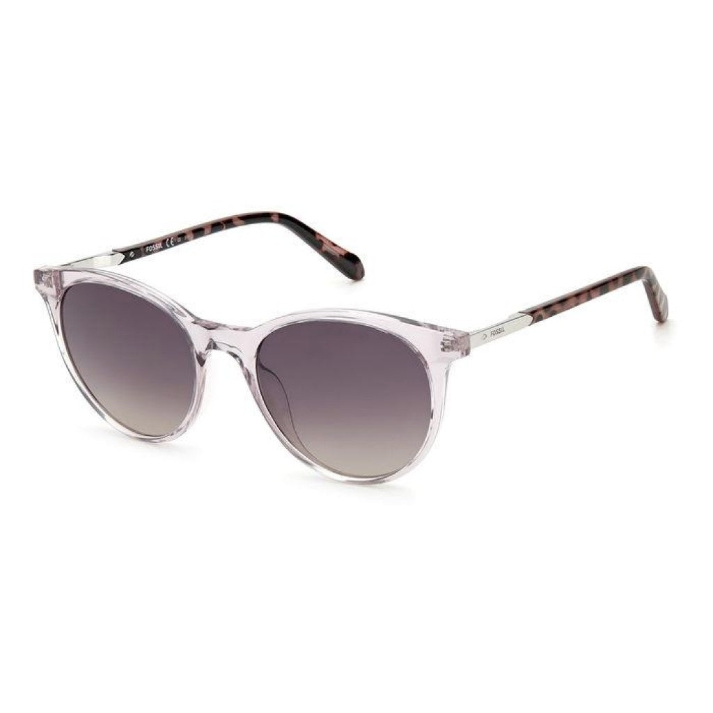 title:Fossil Women's 53mm Crystal Grey Sunglasses FOS3122GS-063M-3X;color:Crystal Grey frame, Pink lens