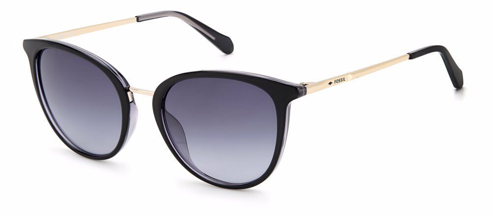 title:Fossil Women's 55mm Black Sunglasses FOS2117GS-0807-9O;color:Black frame, Dark Grey lens