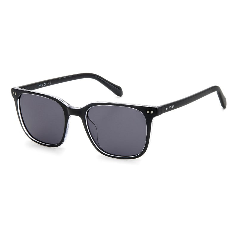 title:Fossil Men's 54mm Black Sunglasses FOS3140S-0807-IR;color:Black frame, Grey lens