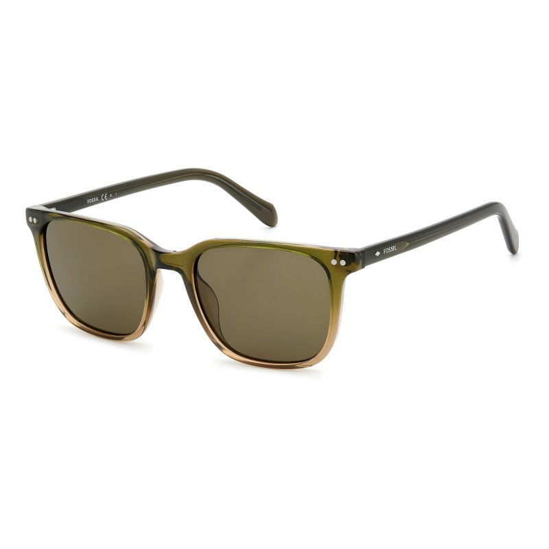 title:Fossil Men's 54mm Crystal Teal Sunglasses FOS3140S-0VGZ-QT;color:Crystal Teal frame, Green lens