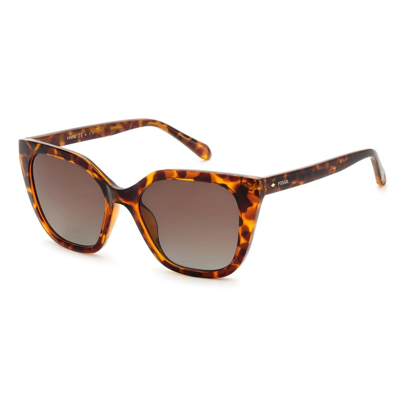 title:Fossil Women's 54mm Havana Polarized Sunglasses FOS3138GS-0086-LA;color:Havana frame, Brown lens