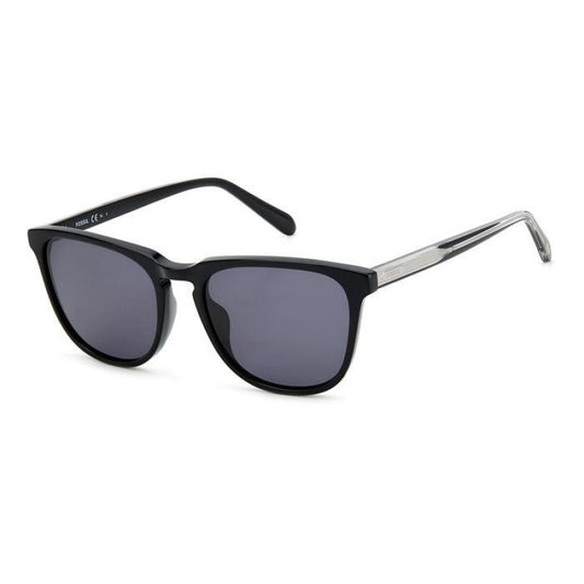 title:Fossil Men's 54mm Black Sunglasses FOS2120S-0807-IR;color:Black frame, Grey lens