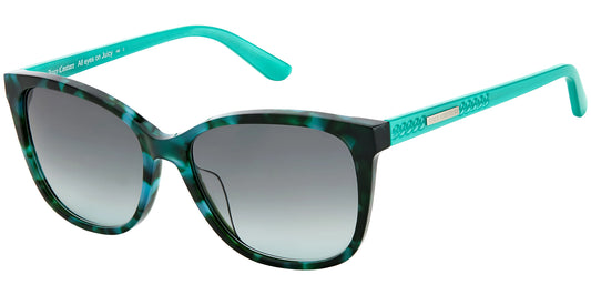 title:Juicy Couture Women's 57mm Green Havana Sunglasses JU617GS-0XGW-IB;color:Green Havana frame, Grey Green lens