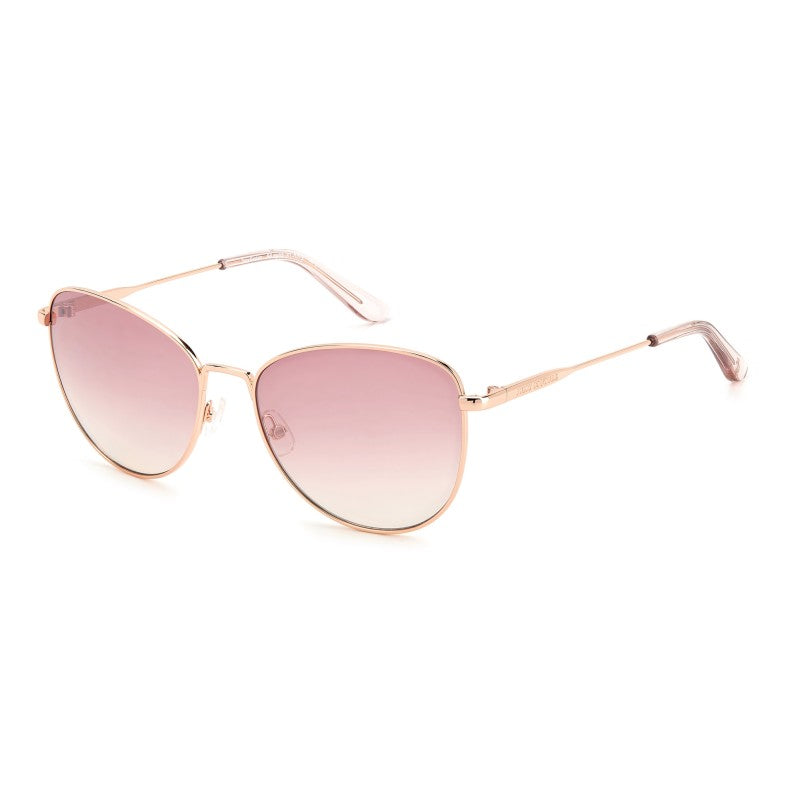 title:Juicy Couture Women's 57mm Red Gold Sunglasses JU620GS-0AU2-2S;color:Red Gold frame, Pink Silver Flash lens