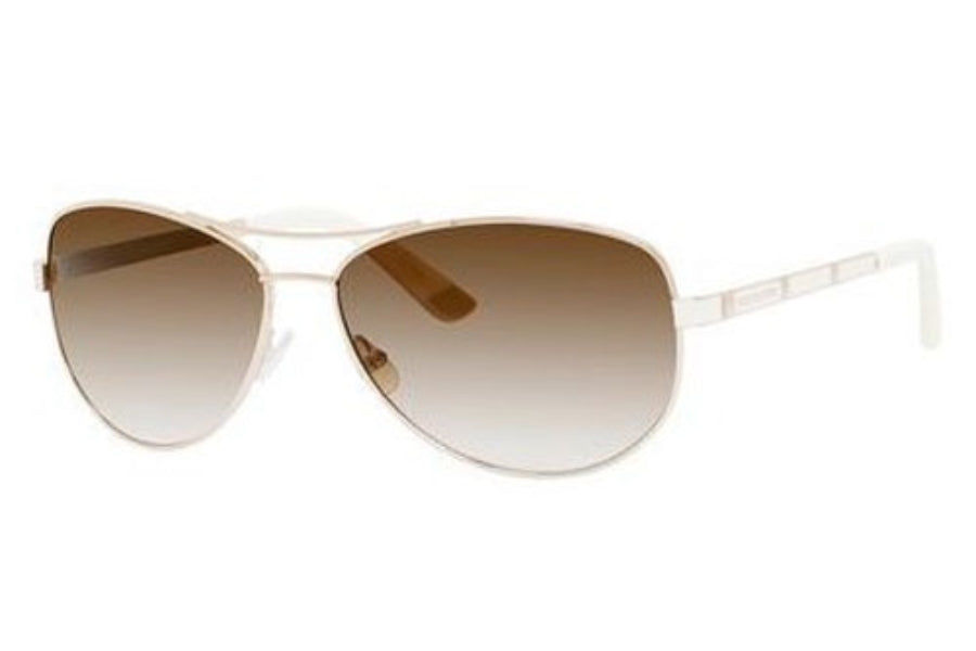 title:Juicy Couture Women's 60mm Light Gold Sunglasses JU554S-03YG-Y6;color:Light Gold frame, Brown lens