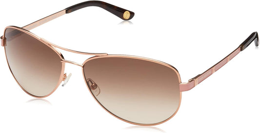 title:Juicy Couture Women's 60mm Red Gold Sunglasses JU554S-0AU2-Y6;color:Red Gold frame, Brown lens