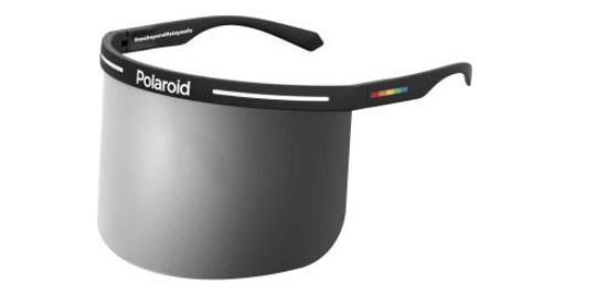 title:Polaroid Unisex 99mm Black Grey Sunglasses PLD7038S-008A-T4;color:Black Grey frame, Silver lens