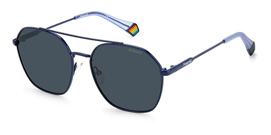 title:Polaroid Unisex 57mm Petrol Polarized Sunglasses PLD6172S-0MR8-M9;color:Petrol frame, Grey lens