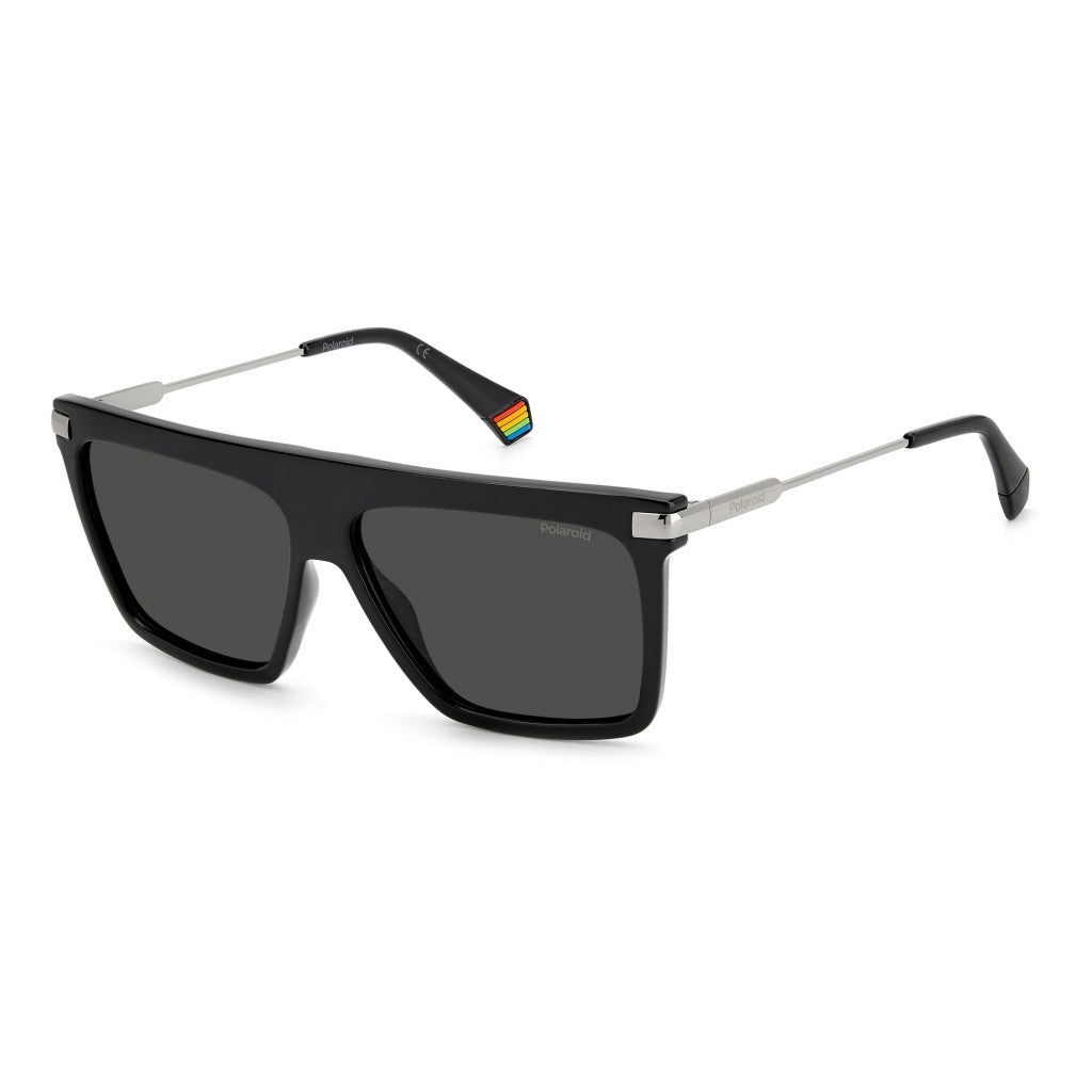 title:Polaroid Men's 58mm Black Polarized Sunglasses PLD6179S-0807-M9;color:Black frame, Grey lens