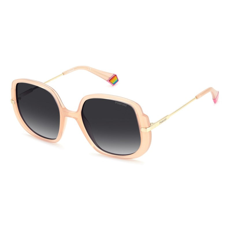 title:Polaroid Women's 53mm Pink Polarized Sunglasses PLD6181S-035J-WJ;color:Pink frame, Grey lens