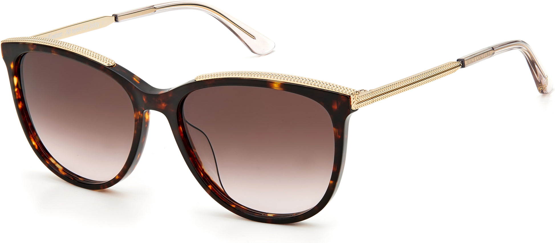 title:Juicy Couture Women's 55mm Havana Sunglasses JU615S-0086-HA;color:Havana frame, Brown lens