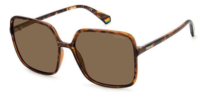 title:Polaroid Women's 59mm Havana Brown Polarized Sunglasses PLD6128S-09N4-SP;color:Havana Brown frame, Bronze lens