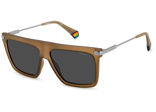 title:Polaroid Men's 58mm Matte Brown Polarized Sunglasses PLD6179S-0YZ4-M9;color:Matte Brown frame, Grey lens