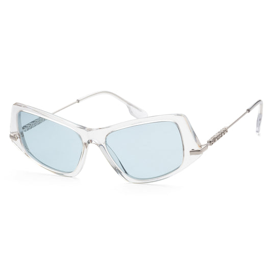 title:Burberry Women's 52mm Transparent Sunglasses BE4408-302480-52;color:Transparent frame, Light Azure lens