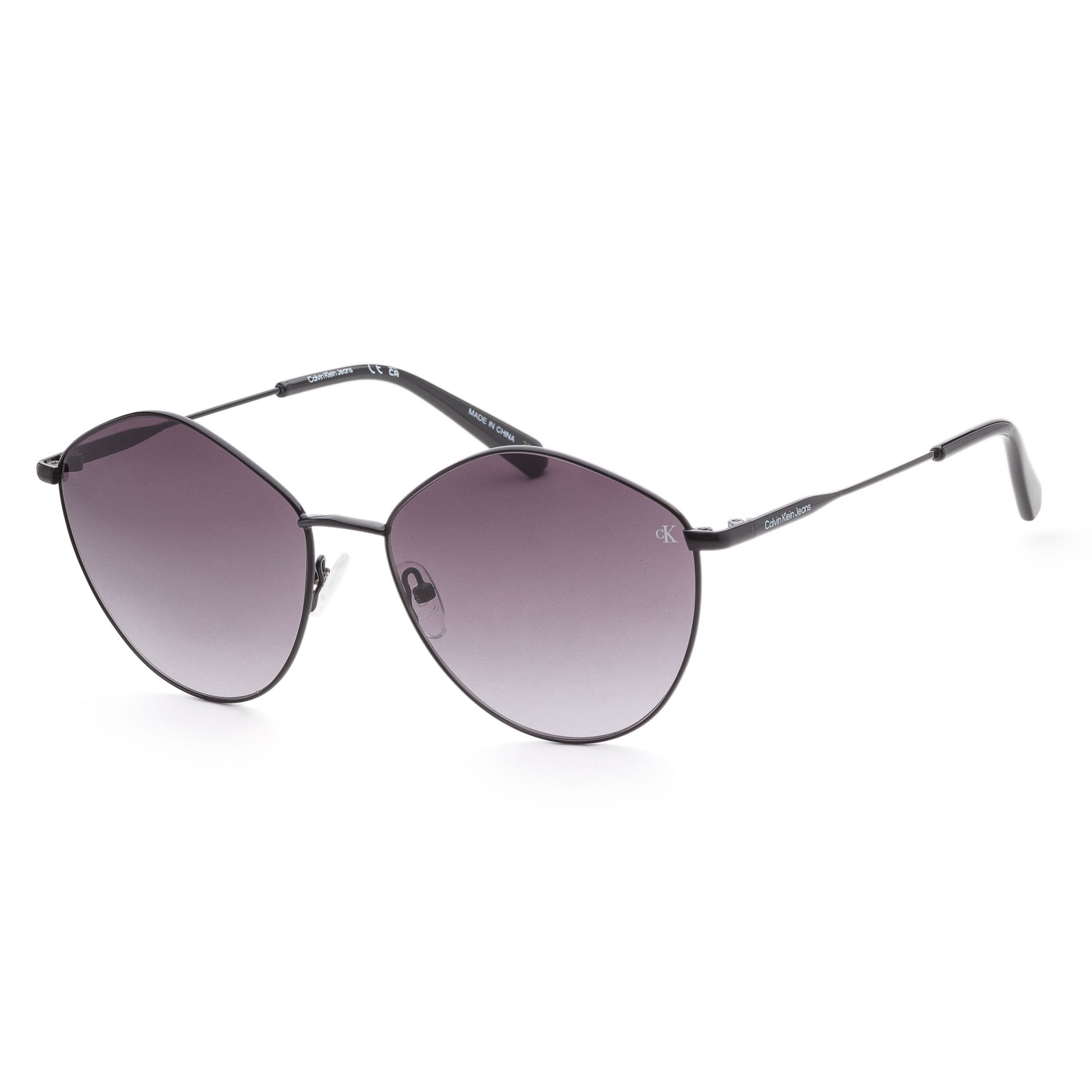 title:Calvin Klein Women's 61mm Black Sunglasses CKJ22202S-001;color:Black frame, Grey lens