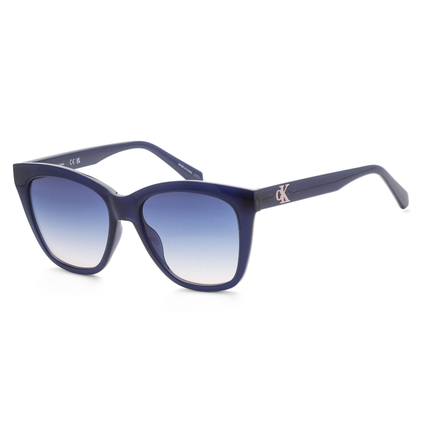 title:Calvin Klein Women's 54mm Blue Sunglasses CKJ22608S-400;color:Blue frame, Blue Gradient lens