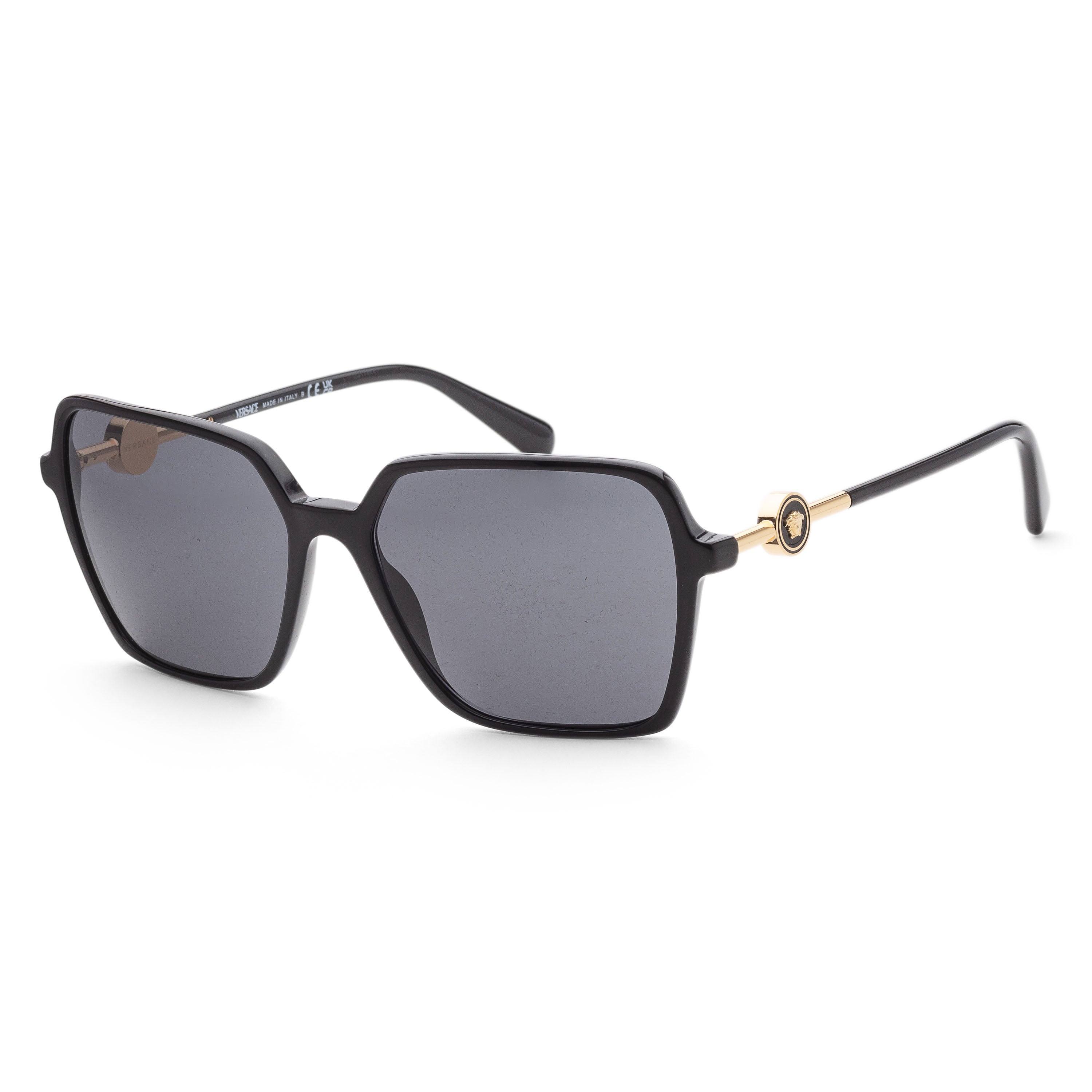 title:Versace Women's 58mm Black Sunglasses VE4396-GB1-87-58;color:Black frame, Dark Grey lens