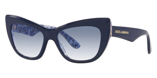 title:Dolce & Gabbana Women's 54mm Blue On Blue Maiolica Sunglasses DG4417-341419-54;color:Blue On Blue Maiolica