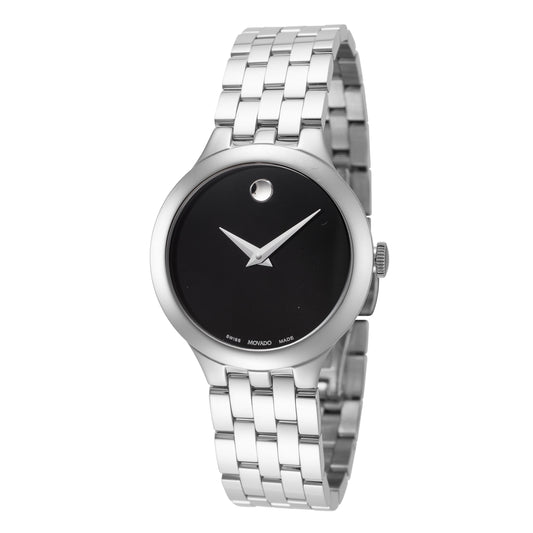 title:Movado Women's Veturi 28 mm Quartz Watch 0607418;color:Silver