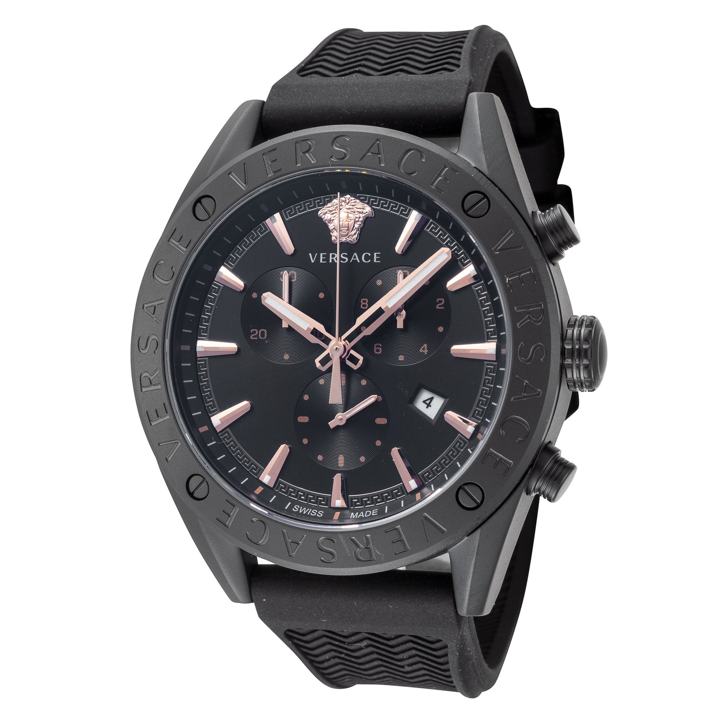 title:Versace Men's V-Chrono 45mm Quartz Watch VEHB00419;color:Black