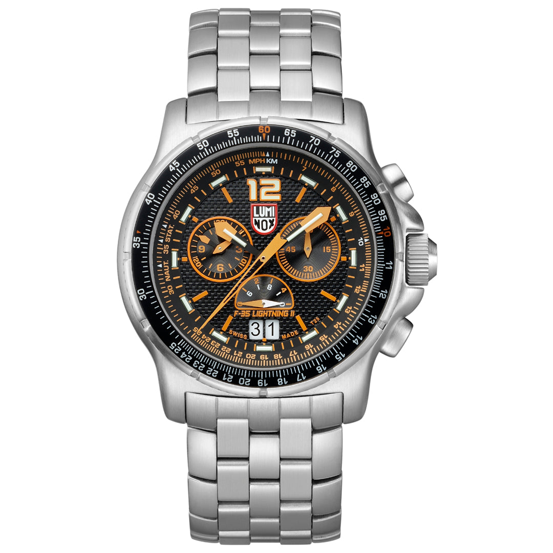 title:Luminox Men's XA.9382.1 F-35 Lightning II 45mm Quartz Watch;color:Silver