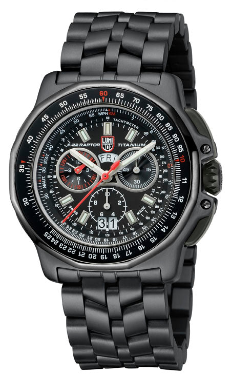 title:Luminox Men's XA.9272 F-22 Raptor 44mm Quartz Watch;color:Black