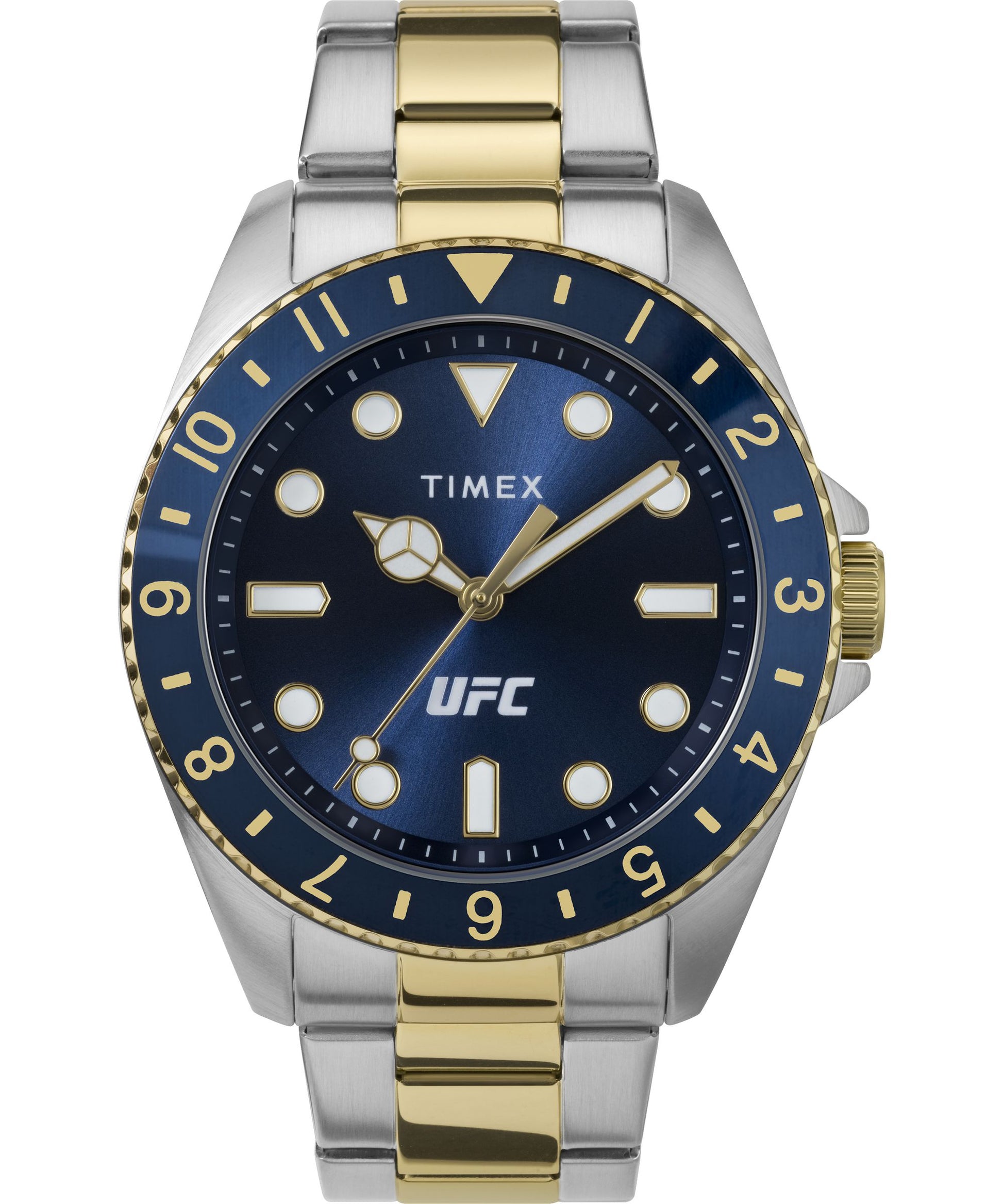 title:Timex Unisex UFC Street 42mm Quartz Watch TW2V58400JT;color:Silver and Gold