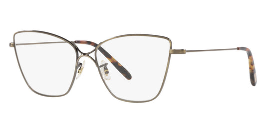 title:Oliver Peoples Women's 55mm Antique Gold Opticals OV1288S-5284SB-55;color:Antique Gold frame, Demo Lens Blue Light Filter lens